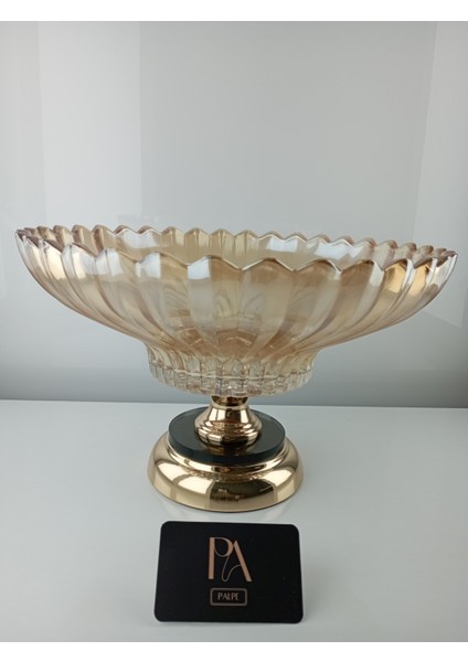 Kristal Gondol Şekerlik Sunumluk Söz Nişan Kız Isteme Çikolatalık Dekoratif Obje Biblo Süs Eşya