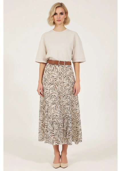 Kadın Maxi Etek Kloş Kalıp Hayvan Desenli Şifon Kumaş Fonksiyonel Dayanıklı Kaliteli Rahat fırsatları