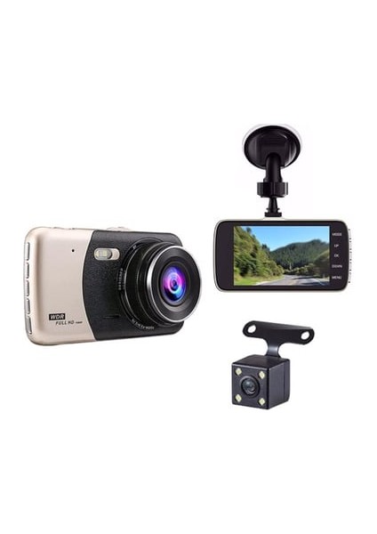 Wdr Gece Görüşlü Full Hd 4 Inç 1080P Araç Içi Kamera Park Sensörü fiyatları