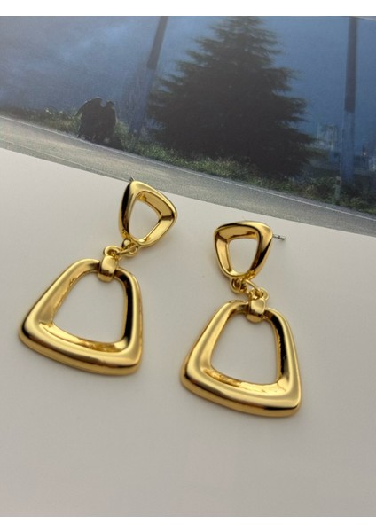 Geometrik Sallantılı Küpe Altın Kaplama Küpekararmaz Kutulu fiyatları