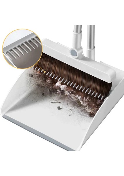 Lüks Katlanabilir Taraklı Faraş & 180° Dönebilen Süpürge – Şık Temizlik Seti