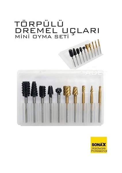 Dremel Uyumlu Törpülü Mini Oyma Gravür Uç Seti – 10'lu Tungsten Karbür, Ahşap/metal/plastik Için