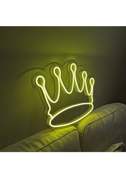 Kral Kraliçe Tacı Neon LED Duvar Aydınlatma modelleri