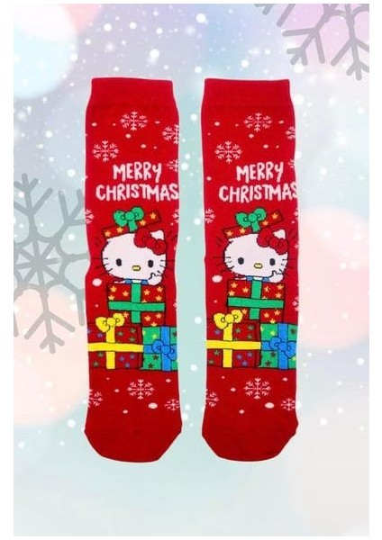 Merry Chrıstmas Hello Kıtty Soket Çorap