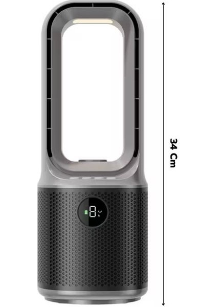 F27 Bıçaksız Kule Tipi Fan & Ortam Nemlendirici, LED Işıklı, USB Şarjlı, Dijital Göstergeli Fan modelleri