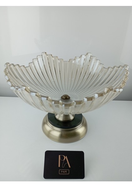 Kristal Gondol Şekerlik Sunumluk Söz Nişan Kız Isteme Çikolatalık Dekoratif Obje Biblo Süs Eşya