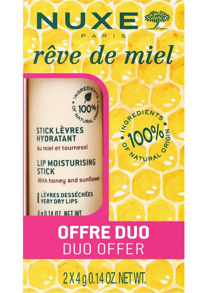 Nuxe Reve De Miel Lip Sticks 2x4 gr