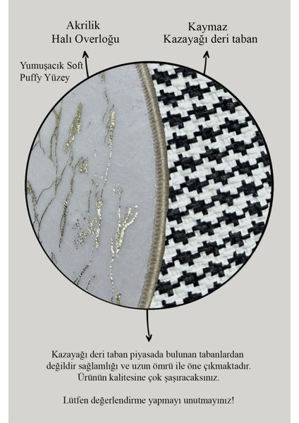 Bambu Yıkanabilir Kaymaz Oturma Odası Salon Mutfak Antre Çocuk Odası Halısı Beyaz Gold Simli Bambu fırsatları