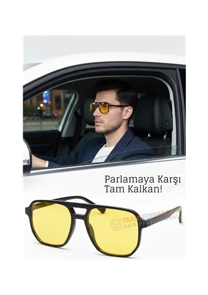 Bfs Gece Sürüş Görüş Parlama Önleyici Gece Gözlüğü Sis Far Işık Önleyici Anti-Fog Gö