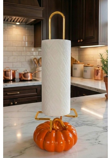 Dekoratif Turuncu Kabaklı Havluluk 34X12 cm (5314)