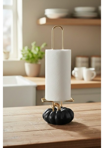 Dekoratif Siyah Kabaklı Havluluk 34X12 cm (5314)