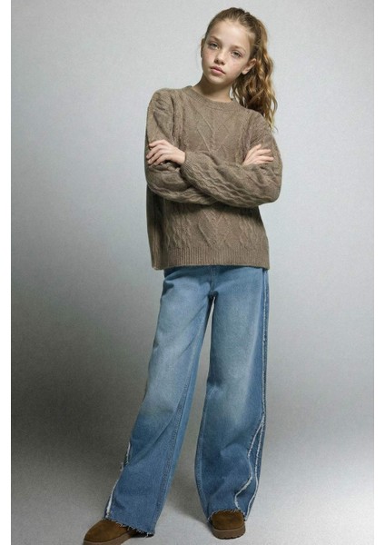 Kız Çocuk Wide Leg Jean PANTOLON G3646A825CW