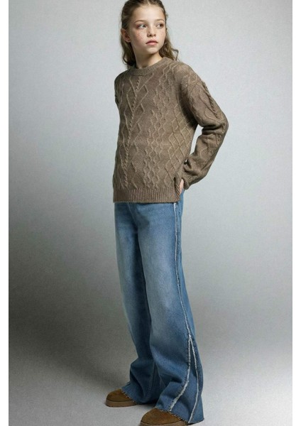 Kız Çocuk Wide Leg Jean PANTOLON G3646A825CW fiyatları