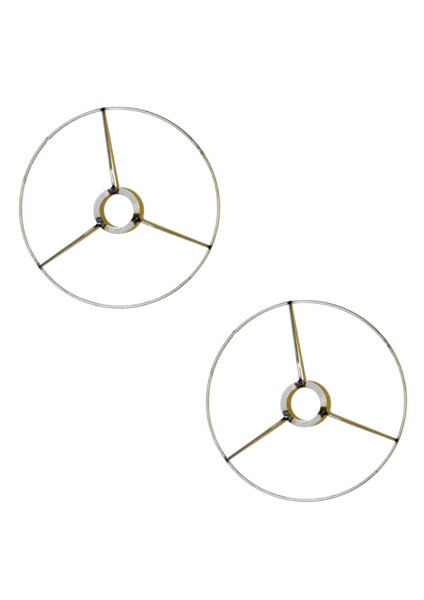 Abajur Teli Ø 47 cm - Boyasız - 2 Adet - Abajur Başlığı & Makrome Avize Yapımı Için Paslanmaya Dayanıklı, Kalın (4mm) Galvanizli Metal Avize Teli