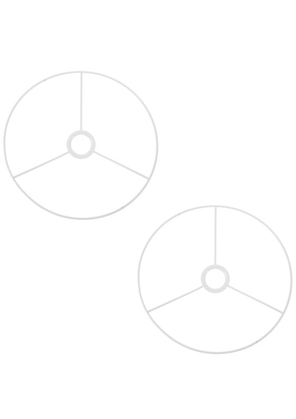 Abajur Teli Ø 20 cm - Beyaz – 2 Adet - Abajur Başlığı & Makrome Avize Yapımı Için Paslanmaya Dayanıklı, Kalın (4mm) Galvanizli Metal Avize Teli