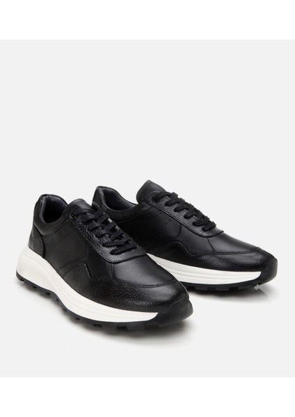 02AYY308600A100 ERKEK Deri Siyah Spor Ayakkabı fiyatları