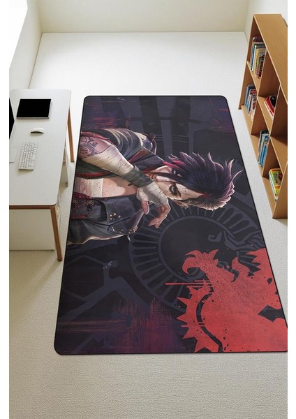 Parlak Kadife Kumaş Dijital Baskı Dot Kaymaz Tabanlı Çocuk ve Genç Odası Halısı H0480