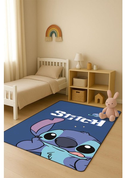 Parlak Kadife Kumaş Dijital Baskı Dot Kaymaz Tabanlı Çocuk ve Genç Odası Halısı H0987