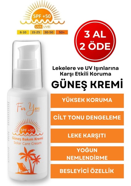 SPF50+ leke karşıtı, cilt tonu eşitleyici ve güneş koruyucu yüz kremi 100 ml modelleri
