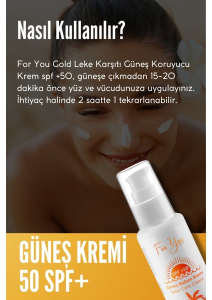 SPF50+ leke karşıtı, cilt tonu eşitleyici ve güneş koruyucu yüz kremi 100 ml
