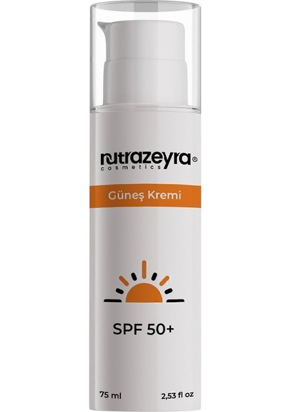 leke karşıtı, SPF 50 yüksek korumalı, suya dayanıklı yüz ve vücut güneş kremi 75 ml