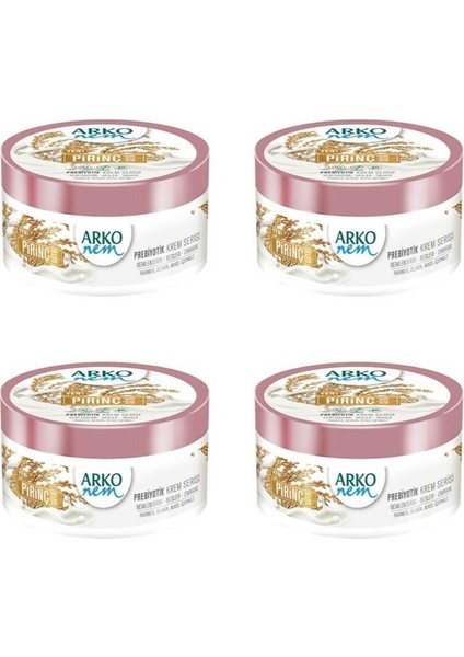 Nem, Prebiyotik, Pirinç Sütü, El ve Vücut Kremi - 250 ml x 4 Adet