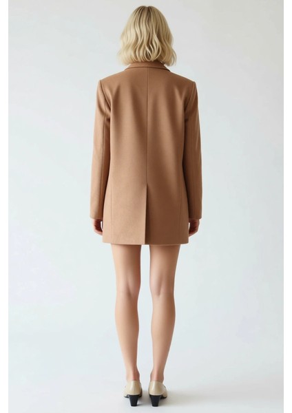 Kadın Alt Üst Süet Görünümlü Dokuma Blazer Ceket ve Kısa Etek Ikili Takım ve Rahat Bir Stil Sunar indirimleri