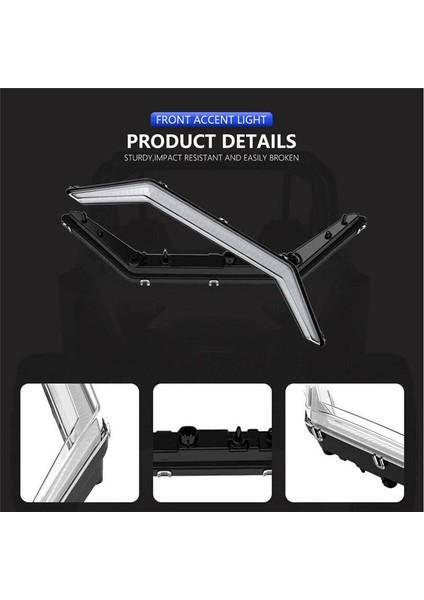 Polaris Rzr Pro Xp / 4 2020-2023 Için Utv LED Ön Aksan Işığı (Yurt Dışından)
