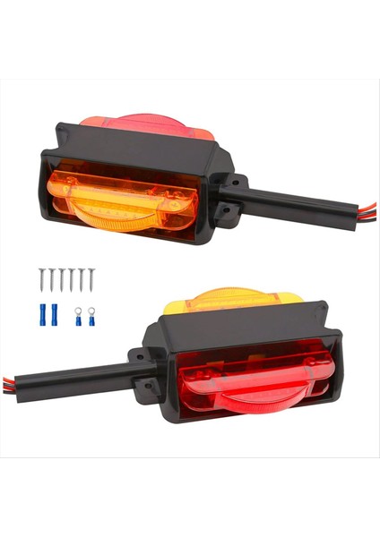 LED Boşluk Römorku Çamurluk Işıkları Römorku Işık Montajı Amber Ön Kırmızı Arka Işaret Işıkları Dönüş Sinyal Işıkları (Yurt Dışından)