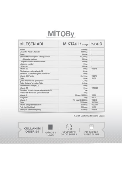 Mitoby 30 Saşe Takviye Edici Gıda fırsatları