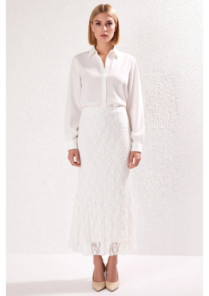 Kadın Yüksek Bel A Line Örme Dantel Maxi Etek Fonksiyonel Dayanıklı Kaliteli Konforlu Spor modelleri