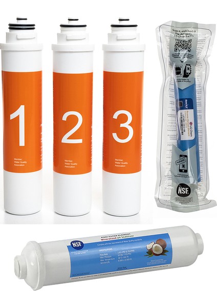 Waterlife Su Arıtma Cihazı Uyumlu Tak-Çevir 5'li Filtre Seti, Lg Membranlı