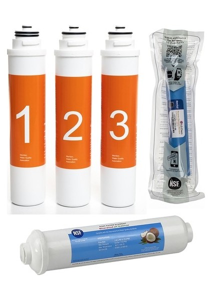 Waterlife Su Arıtma Cihazı Uyumlu Tak-Çevir 5'li Filtre Seti, Lg Membranlı modelleri