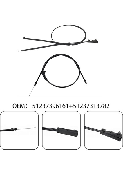 2x Araba Motor Kaputu Açma Kablosu 51237396161 51237313782 Bmw 328I 335I 435I 428I 340I Için (Yurt Dışından) fiyatları