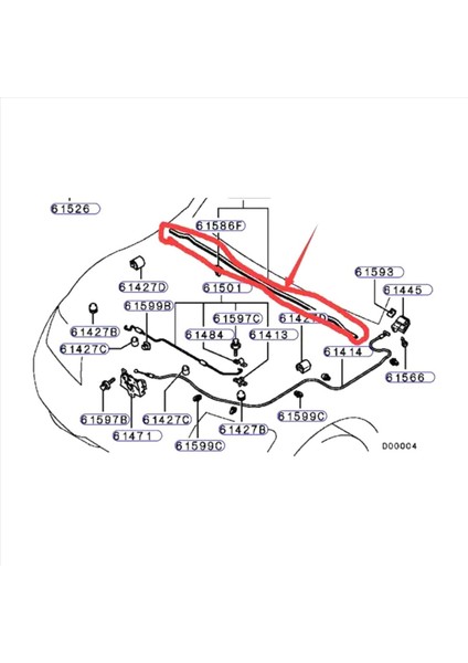 2x Arka Kaput Yalıtım Sızdırmazlık Şeridi MR437091 Mitsubishi Montero V75 77W Uzun Vagon 2000-2006 (Yurt Dışından) fırsatları