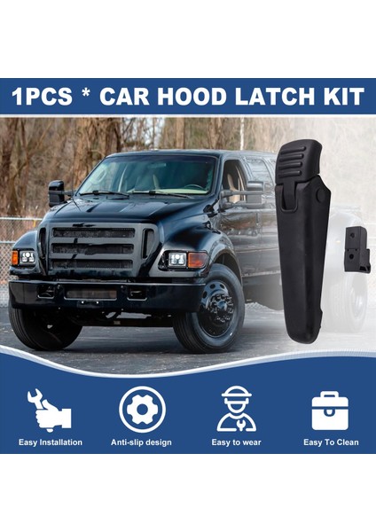 HLK1029K Araba Kaput Mandalı Kiti Ford F-650 F-750 F650 F750 F6HZ16700BA F8HZ16700AA&#39 Nın Yerini Alır (Yurt Dışından) fırsatları