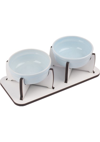 Ahşap Sabit Tabanlı 2'li Mama ve Su Kabı indirimleri