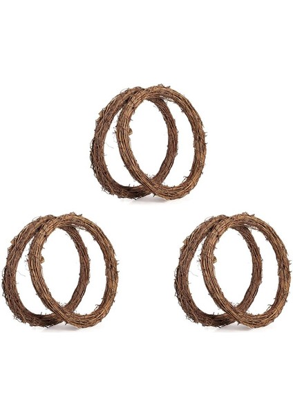 6 Adet 14 Inç Asma Çelenkler Asma Dalı Çelenk Rattan Çelenk Çelenk Dıy Noel El Sanatları Veya Düğün Dekorları Için (Yurt Dışından)