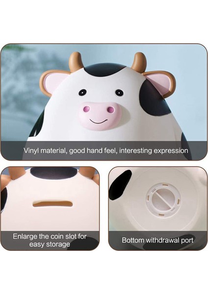2x Kumbara,erkekler ve Kızlar Için Şırin Inek Para Bankası,çocuk Kırılmaz Para Bankası,çocuklar Için En Iyi Doğum Günü,beyaz (Yurt Dışından) fırsatları