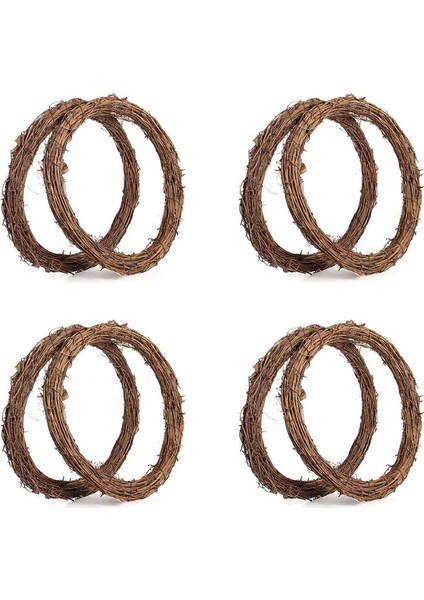 8 Adet 14 Inç Asma Çelenkler Asma Dalı Çelenk Rattan Çelenk Çelenk Dıy Noel El Sanatları Veya Düğün Dekorları Için (Yurt Dışından)