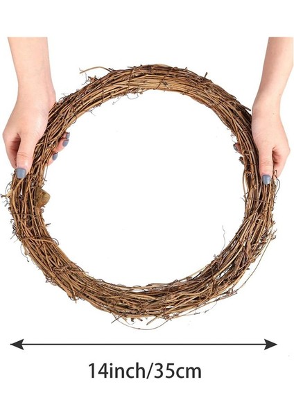 4 Adet 14 Inç Asma Çelenkler Asma Dalı Çelenk Rattan Çelenk Çelenk Dıy Noel El Sanatları Veya Düğün Dekorları Için (Yurt Dışından) indirimleri