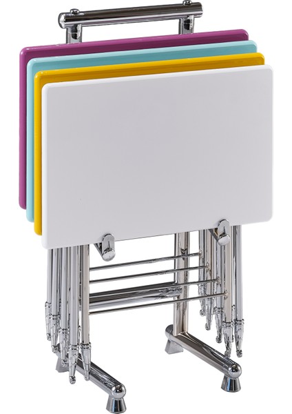 Gökkuşağı Safir Demonte Çanta Zigon Sehpa