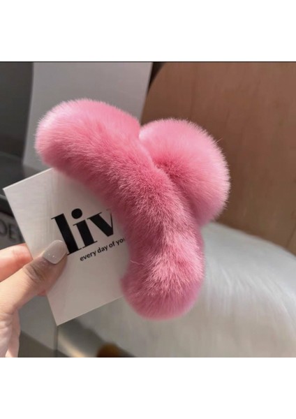 Hakiki Su Samuru Tavşan Saç Saç Kavrama Klip Kıdemli Işık Duygusu Lüks Net Kırmızı Saç Tokası Kadın Başın Arkası Yeni High-End Köpekbalığı Klip Yüksek At Kuyruğu (Yurt Dışından)