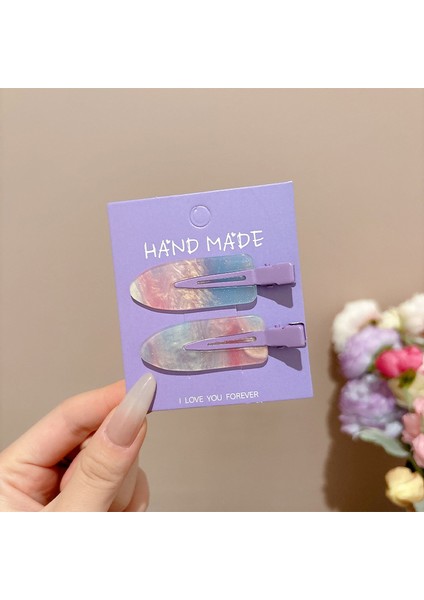 Metal Niş Tasarım Sonbahar ve Kış Klip Kız Sevimli Insr Saç Tokası Çocuk Saç Kartı (Yurt Dışından)