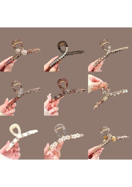 Akrilik Rhinestone Inci Kavrama Klip Mizaç Net Kırmızı Baş Kaşık Plaka Saç Tokası Çok Yönlü Dışarı Köpekbalığı Klip Gelişmiş Anlamda (Yurt Dışından) fiyatları