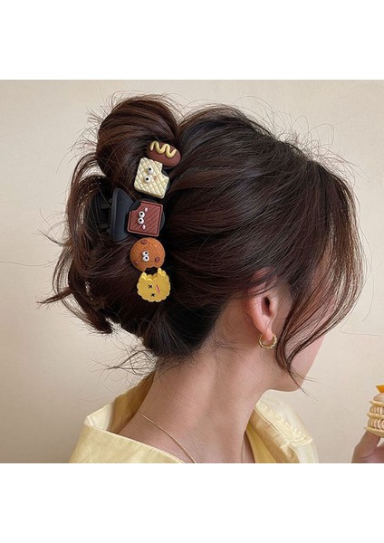 Kepçe Klipsi Büyük Saç Hacmi Büyük Saç Tokası Kadın Başın Arkası Köpekbalığı Klipsi Saç Tokası Yeni Disk Saç Kore Klipsi Şapkalar (Yurt Dışından)