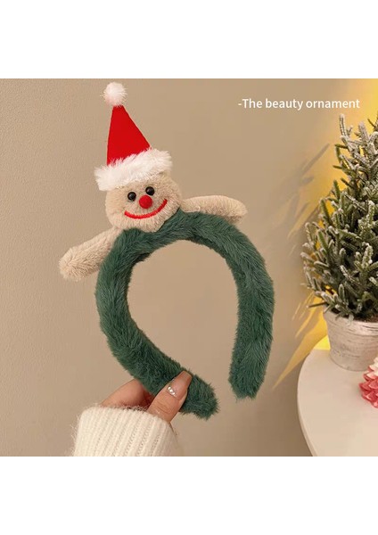 Sevimli Ilginç Sonbahar ve Kış Peluş Yı Yüz Saç Bantları Kadın Çok Yönlü Eğlenceli Yüksek Kafatası Üst Kafa Bandı Makyaj Baskı Saç Saç Kartı Saç Aksesuarları (Yurt Dışından)