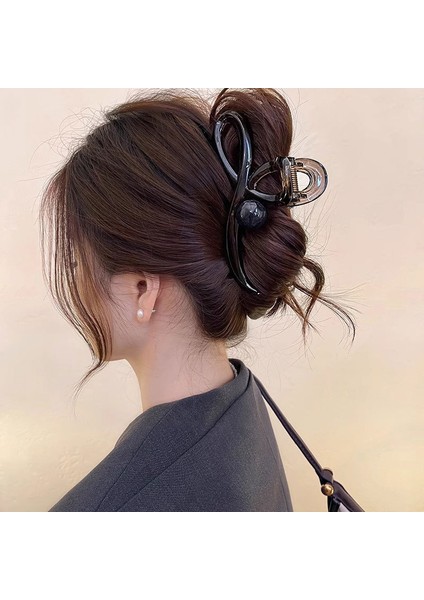 Kepçe Klipsi Büyük Saç Hacmi Büyük Saç Tokası Kadın Başın Arkası Köpekbalığı Klipsi Saç Tokası Yeni Disk Saç Kore Klipsi Şapkalar (Yurt Dışından)