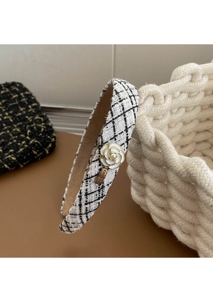 Yüksek Kranial Üst Saç Bandı Kıdemli Siyah Duygusu Küçük Parfüm Kafa Bandı Kore Inci Yay Basit Saç Grotto Kadın Saç Aksesuarları (Yurt Dışından)