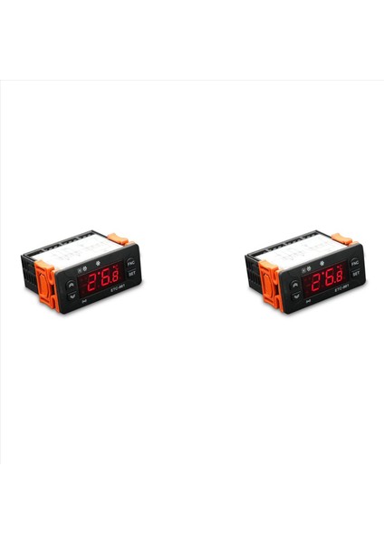 2x ETC-961 Termostat Sıcaklık Denetleyicisi Nemi Kontrol Termometresi Higrometre Soğutma Alarmı 220V Ntc Sensörü (Yurt Dışından)